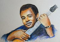 George Benson Pastellkreide A3